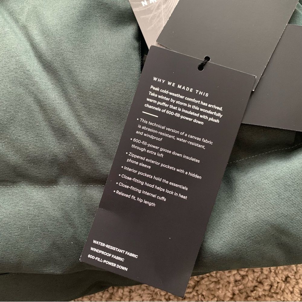 Lululemon mens Wunder Puff tech canvas dark forest green XXL - Picture 5 of 6